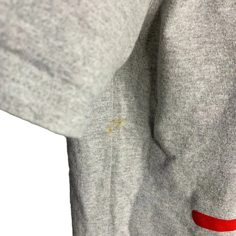 Vintage 90s Champion Crewneck T Shirt L Grey Short Sleeves Heavy Weight Cotton - Picture 4 of 8